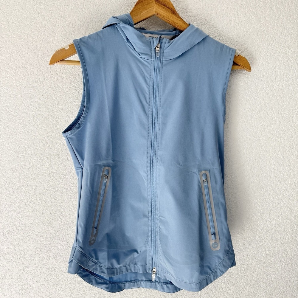 Peter Millar NEW Womens Flex Adapt XS Blue Golf Performance Full Zip Hooded